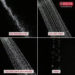 Delta In2ition Venetian Bronze 4-Spray Dual Shower Head 1.75-GPM (6.6-LPM) 38 Delta In2ition Venetian Bronze 4-Spray Dual Shower Head 1.75-GPM (6.6-LPM) -Bath and Faucet shop 034449641050 05255683 1800x1800