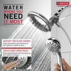 Delta In2ition Venetian Bronze 4-Spray Dual Shower Head 1.75-GPM (6.6-LPM) 26 Delta In2ition Venetian Bronze 4-Spray Dual Shower Head 1.75-GPM (6.6-LPM) -Bath and Faucet shop 034449641067 05433062 1800x1800