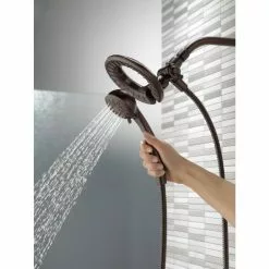 Delta In2ition Venetian Bronze 4-Spray Dual Shower Head 1.75-GPM (6.6-LPM) 36 Delta In2ition Venetian Bronze 4-Spray Dual Shower Head 1.75-GPM (6.6-LPM) -Bath and Faucet shop 034449641067 12170745 1800x1800