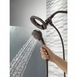 Delta In2ition Venetian Bronze 4-Spray Dual Shower Head 1.75-GPM (6.6-LPM) 30 Delta In2ition Venetian Bronze 4-Spray Dual Shower Head 1.75-GPM (6.6-LPM) -Bath and Faucet shop 034449641067 12170746 1800x1800