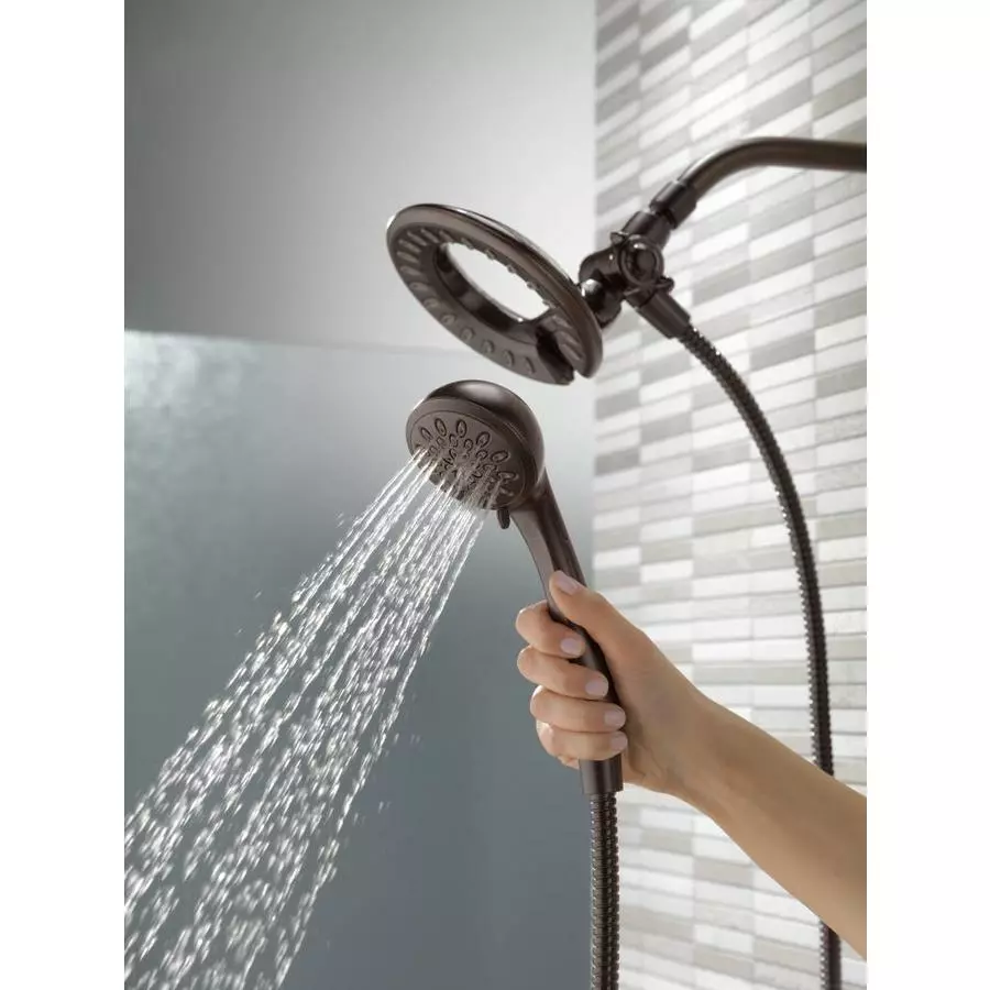 Delta In2ition Venetian Bronze 4-Spray Dual Shower Head 1.75-GPM (6.6-LPM) 12 Delta In2ition Venetian Bronze 4-Spray Dual Shower Head 1.75-GPM (6.6-LPM) - Image 10