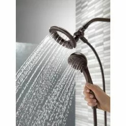 Delta In2ition Venetian Bronze 4-Spray Dual Shower Head 1.75-GPM (6.6-LPM) 32 Delta In2ition Venetian Bronze 4-Spray Dual Shower Head 1.75-GPM (6.6-LPM) -Bath and Faucet shop 034449641067 12170748 1800x1800