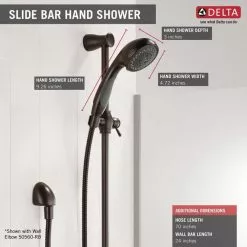 Delta Venetian Bronze 3-Spray Handheld Shower 2.5-GPM (9.5-LPM) -Bath and Faucet shop 034449642590 12334316 1800x1800