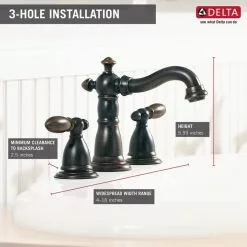 Delta Victorian Venetian Bronze 2-handle Widespread WaterSense Bathroom Sink Faucet With Drain -Bath and Faucet shop 034449642743 12171445 1800x1800