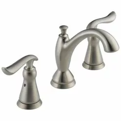 Delta Linden Stainless 2-handle Widespread WaterSense Bathroom Sink Faucet With Drain -Bath and Faucet shop 034449655583xl 1800x1800