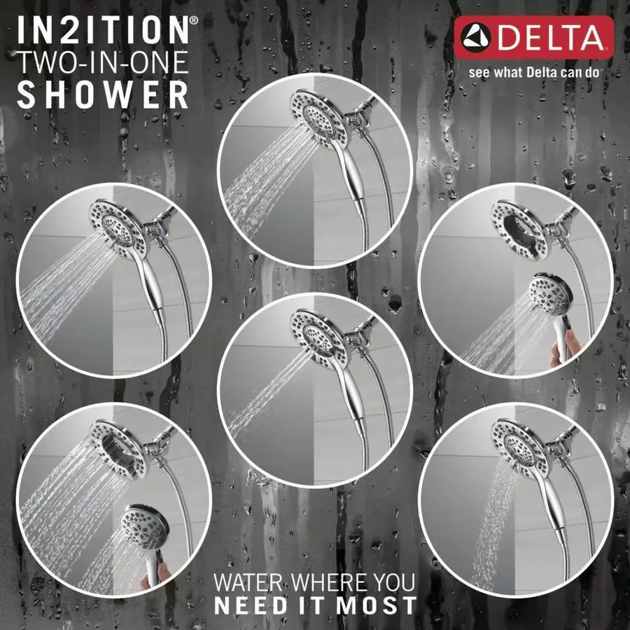Delta Linden Chrome 1-Handle Shower Faucet 4 Delta Linden Chrome 1-Handle Shower Faucet - Image 2