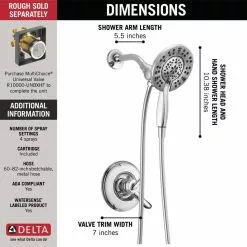 Delta Linden Chrome 1-Handle Shower Faucet 19 Delta Linden Chrome 1-Handle Shower Faucet -Bath and Faucet shop 034449655750 05478153 1800x1800