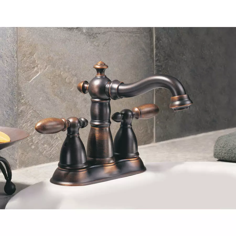 Delta Victorian Venetian Bronze 2-handle 4-in Centerset WaterSense Bathroom Sink Faucet With Drain 3 Delta Victorian Venetian Bronze 2-handle 4-in Centerset WaterSense Bathroom Sink Faucet With Drain