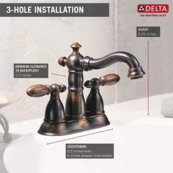 Delta Victorian Venetian Bronze 2-handle 4-in Centerset WaterSense Bathroom Sink Faucet With Drain 9 Delta Victorian Venetian Bronze 2-handle 4-in Centerset WaterSense Bathroom Sink Faucet With Drain -Bath and Faucet shop 034449680660 09888198 1800x1800