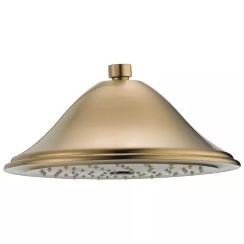 Delta Cassidy Champagne Bronze 1-Spray Rain Shower Head 2.5-GPM (9.5-LPM) 6 Delta Cassidy Champagne Bronze 1-Spray Rain Shower Head 2.5-GPM (9.5-LPM) - Image 4