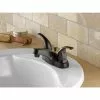 Peerless Choice Oil Rubbed Bronze 2-handle 4-in Centerset WaterSense Bathroom Sink Faucet With Drain -Bath and Faucet shop 034449692519 12170764 1800x1800