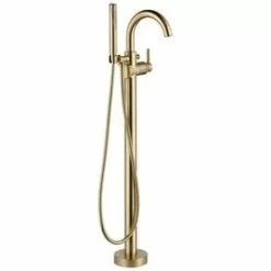 HGTV HOME By Sherwin-Williams Delta Contemporary Champagne Bronze 1-Handle Residential Freestanding Bathtub Faucet