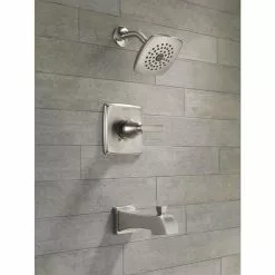 Delta Ashlyn Stainless 1-Handle Bathtub And Shower Faucet -Bath and Faucet shop 034449737449 12166354 1800x1800