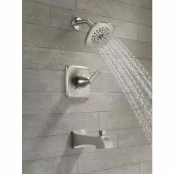 Delta Ashlyn Stainless 1-Handle Bathtub And Shower Faucet -Bath and Faucet shop 034449737449 12166355 1800x1800