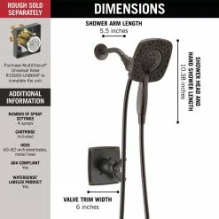 Delta Ashlyn Venetian Bronze 1-Handle Shower Faucet 17 Delta Ashlyn Venetian Bronze 1-Handle Shower Faucet -Bath and Faucet shop 034449737708 09907181 1800x1800