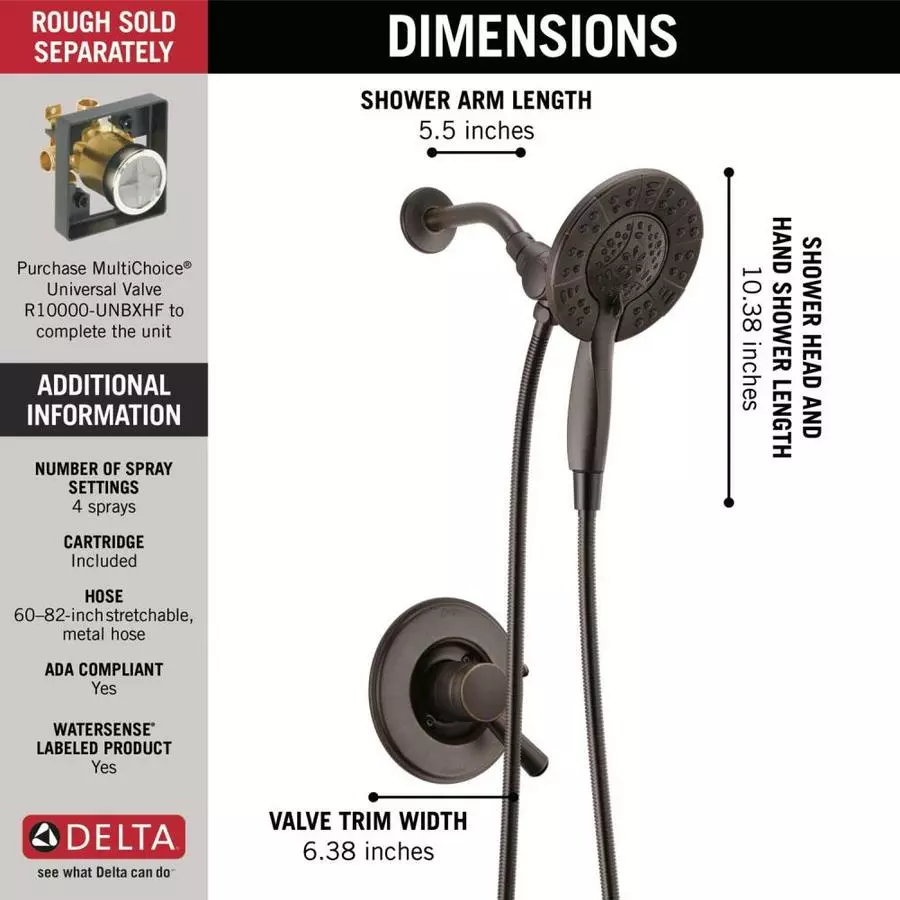 Delta Linden Venetian Bronze 1-handle Shower Faucet 4 Delta Linden Venetian Bronze 1-handle Shower Faucet - Image 2