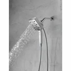 Delta In2ition H2Okinetic Chrome 4-Spray Dual Shower Head 2-GPM (7.6-LPM) -Bath and Faucet shop 034449827546 12330497 1800x1800