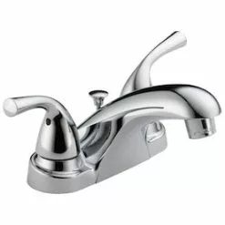 New Lower Price; Delta Foundations Chrome 2-Handle 4-in Centerset WaterSense Bathroom Sink Faucet With Drain