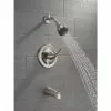 Delta Foundations Brushed Nickel 1-Handle Bathtub And Shower Faucet With Valve
