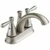 Peerless Bayside Brushed Nickel 2-Handle 4-in Centerset WaterSense Bathroom Sink Faucet With Drain