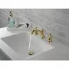 Delta Bayside Polished Brass 2-handle Widespread WaterSense Bathroom Sink Faucet With Drain