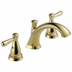 Delta Bayside Polished Brass 2-handle Widespread WaterSense Bathroom Sink Faucet With Drain -Bath and Faucet shop 034449837972xl 1800x1800