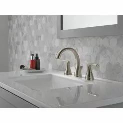 Delta Dulcet Brushed Nickel 2-handle Widespread WaterSense Bathroom Sink Faucet With Drain 10 Delta Dulcet Brushed Nickel 2-handle Widespread WaterSense Bathroom Sink Faucet With Drain -Bath and Faucet shop 034449837989 10576734 1800x1800