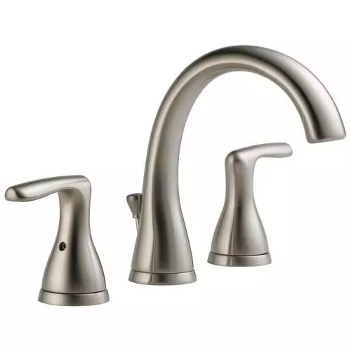 Delta Dulcet Brushed Nickel 2-handle Widespread WaterSense Bathroom Sink Faucet With Drain 7 Delta Dulcet Brushed Nickel 2-handle Widespread WaterSense Bathroom Sink Faucet With Drain - Image 5