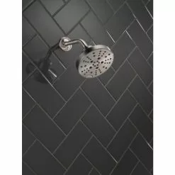 Delta Universal Showering Components Stainless 5-Spray Rain Shower Head 1.75-GPM (6.6-LPM) 24 Delta Universal Showering Components Stainless 5-Spray Rain Shower Head 1.75-GPM (6.6-LPM) -Bath and Faucet shop 034449844758 09206791 1800x1800