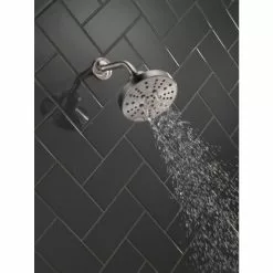 Delta Universal Showering Components Stainless 5-Spray Rain Shower Head 1.75-GPM (6.6-LPM) 21 Delta Universal Showering Components Stainless 5-Spray Rain Shower Head 1.75-GPM (6.6-LPM) -Bath and Faucet shop 034449844758 09206793 1800x1800