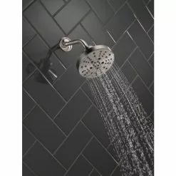 Delta Universal Showering Components Stainless 5-Spray Rain Shower Head 1.75-GPM (6.6-LPM) 20 Delta Universal Showering Components Stainless 5-Spray Rain Shower Head 1.75-GPM (6.6-LPM) -Bath and Faucet shop 034449844758 09206796 1800x1800