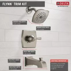 Delta Flynn Stainless 1-Handle Bathtub And Shower Faucet With Valve 8 Delta Flynn Stainless 1-Handle Bathtub And Shower Faucet With Valve -Bath and Faucet shop 034449847759 08204589 1800x1800