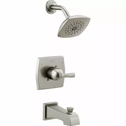 Delta Flynn Stainless 1-Handle Bathtub And Shower Faucet With Valve 7 Delta Flynn Stainless 1-Handle Bathtub And Shower Faucet With Valve - Image 5
