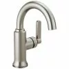 Delta Alux Spotshield Brushed Nickel 1-Handle Single Hole WaterSense Bathroom Sink Faucet With Drain -Bath and Faucet shop 034449847889 1800x1800