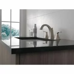 Delta Flynn Brushed Nickel 2-handle Widespread WaterSense Bathroom Sink Faucet With Drain -Bath and Faucet shop 034449848091 08208838 1800x1800