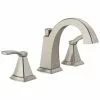 Delta Flynn Brushed Nickel 2-Handle Widespread WaterSense Bathroom Sink Faucet With Drain -Bath and Faucet shop 034449848091 1800x1800