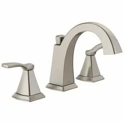 Delta Flynn Brushed Nickel 2-handle Widespread WaterSense Bathroom Sink Faucet With Drain -Bath and Faucet shop 034449848091xl 1800x1800