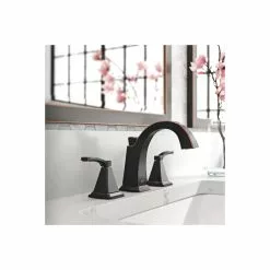 Delta Flynn Brushed Nickel 2-handle Widespread WaterSense Bathroom Sink Faucet With Drain -Bath and Faucet shop 034449851879 10340029 1800x1800