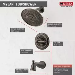 Delta Mylan Venetian Bronze 1-Handle Bathtub And Shower Faucet -Bath and Faucet shop 034449855907 09597884 1800x1800