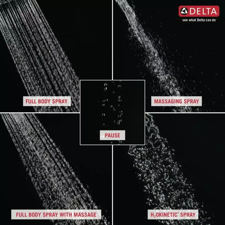 Delta Universal Showering Components Chrome 5-Spray Shower Head 1.75-GPM (6.6-LPM) 4 Delta Universal Showering Components Chrome 5-Spray Shower Head 1.75-GPM (6.6-LPM) - Image 2