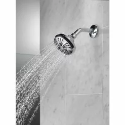 Delta Universal Showering Components Chrome 6-Spray Shower Head 2.5-GPM (9.5-LPM) -Bath and Faucet shop 034449864220 10844485 1800x1800