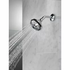 Delta Universal Showering Components Chrome 6-Spray Shower Head 2.5-GPM (9.5-LPM) -Bath and Faucet shop 034449864220 10844486 1800x1800