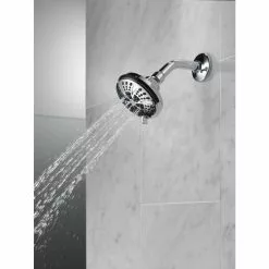Delta Universal Showering Components Chrome 6-Spray Shower Head 2.5-GPM (9.5-LPM) -Bath and Faucet shop 034449864220 10844487 1800x1800