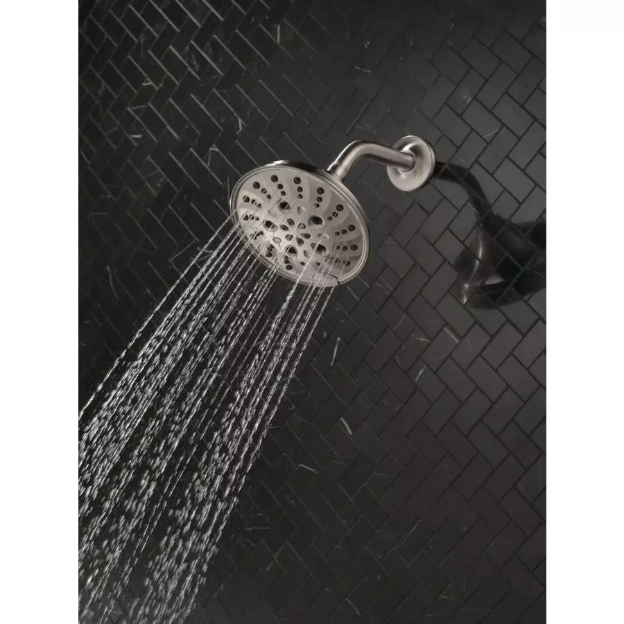 Delta Universal Showering Components Brushed Nickel 5-Spray Shower Head 1.75-GPM (6.6-LPM) 7 Delta Universal Showering Components Brushed Nickel 5-Spray Shower Head 1.75-GPM (6.6-LPM) - Image 5