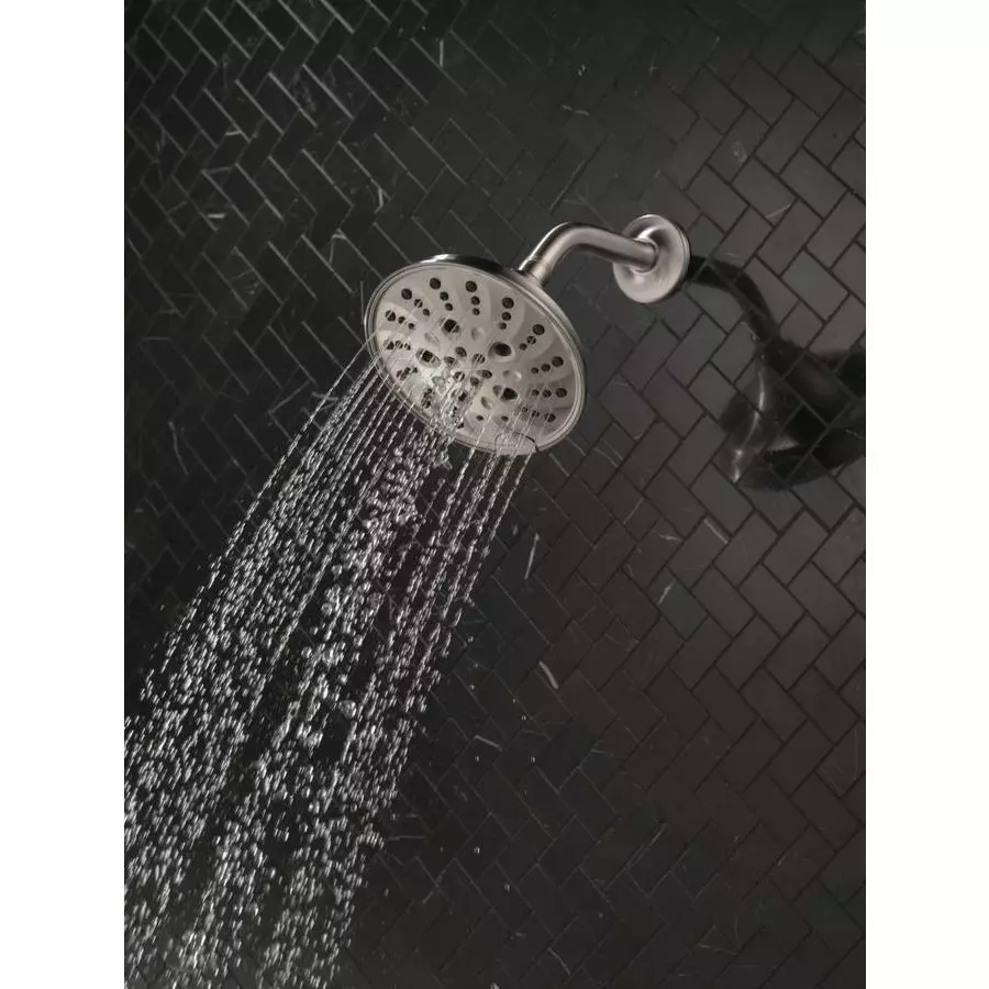 Delta Universal Showering Components Brushed Nickel 5-Spray Shower Head 1.75-GPM (6.6-LPM) 8 Delta Universal Showering Components Brushed Nickel 5-Spray Shower Head 1.75-GPM (6.6-LPM) - Image 6