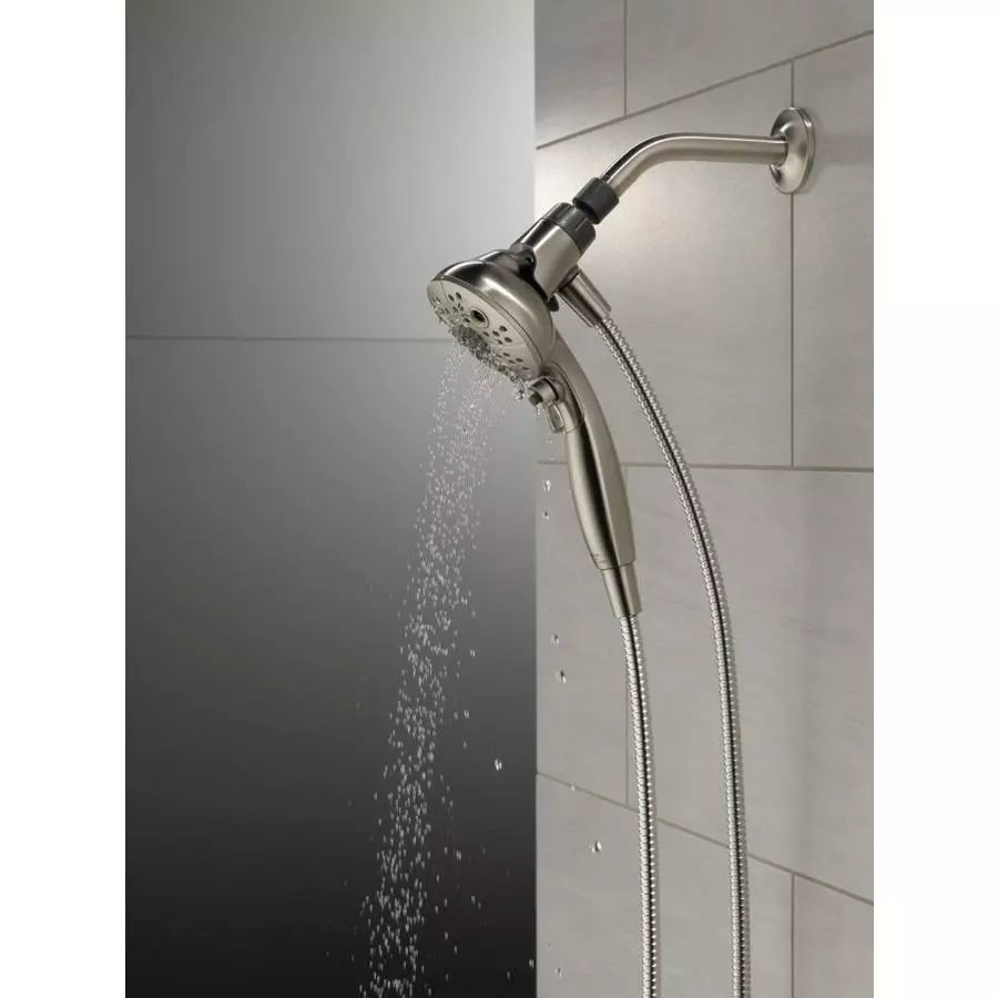 Delta Universal Showering Components Brushed Nickel 6-Spray Handheld Shower 1.75-GPM (6.6-LPM) 11 Delta Universal Showering Components Brushed Nickel 6-Spray Handheld Shower 1.75-GPM (6.6-LPM) - Image 9