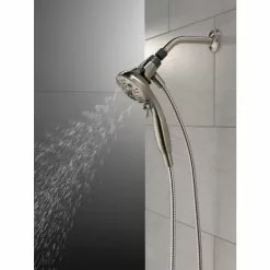 Delta Universal Showering Components Brushed Nickel 6-Spray Handheld Shower 1.75-GPM (6.6-LPM) 27 Delta Universal Showering Components Brushed Nickel 6-Spray Handheld Shower 1.75-GPM (6.6-LPM) -Bath and Faucet shop 034449864336 10611940 1800x1800