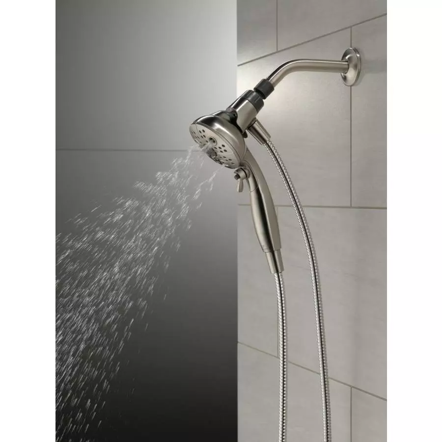 Delta Universal Showering Components Brushed Nickel 6-Spray Handheld Shower 1.75-GPM (6.6-LPM) 7 Delta Universal Showering Components Brushed Nickel 6-Spray Handheld Shower 1.75-GPM (6.6-LPM) - Image 5