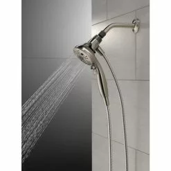 Delta Universal Showering Components Brushed Nickel 6-Spray Handheld Shower 1.75-GPM (6.6-LPM) 28 Delta Universal Showering Components Brushed Nickel 6-Spray Handheld Shower 1.75-GPM (6.6-LPM) -Bath and Faucet shop 034449864336 10611941 1800x1800