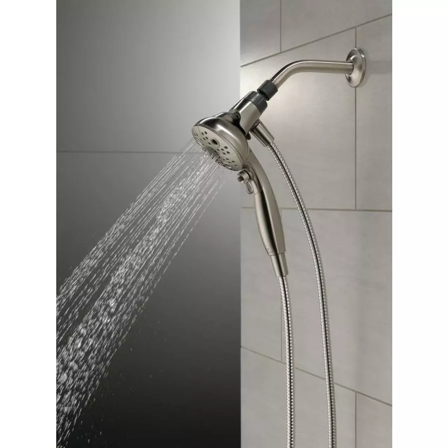 Delta Universal Showering Components Brushed Nickel 6-Spray Handheld Shower 1.75-GPM (6.6-LPM) 9 Delta Universal Showering Components Brushed Nickel 6-Spray Handheld Shower 1.75-GPM (6.6-LPM) - Image 7